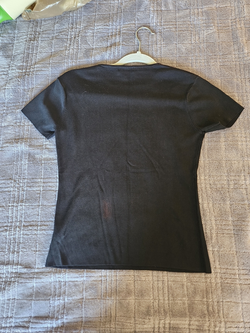 Woman's Epic New York Black Ribbed Short Sleeve Tee Shirt - Size Medium - Picture 11 of 12